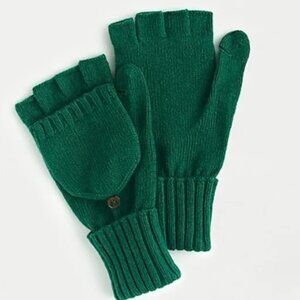 J. Crew Ribbed Knit Glittens Washable Wool Blend Mitten And Glove Hybid OS NWT